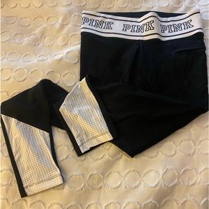 PINK cotton ankle leggings